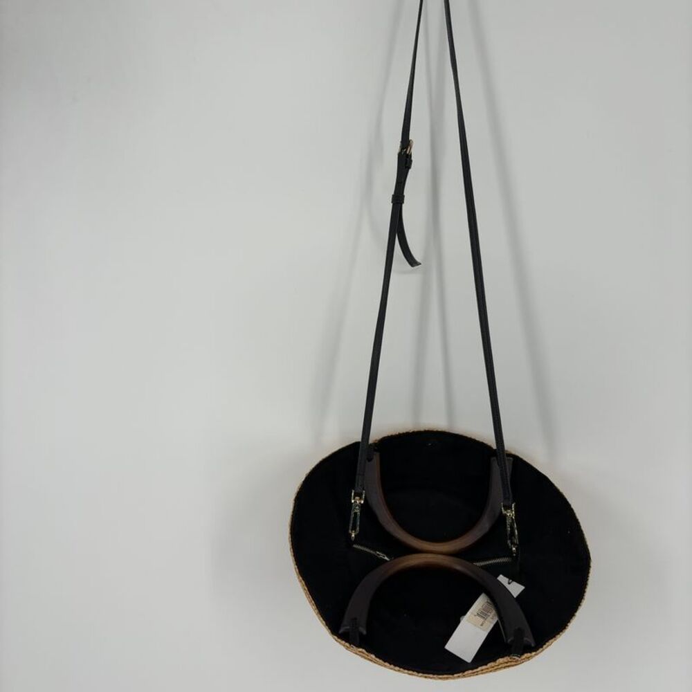 Eugenia Kim Evie Straw Crossbody Tote Bag Natural
